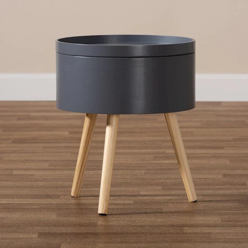 Baxton Studio Jessen Mid-Century Modern Wooden End Table with Detachable Top 4