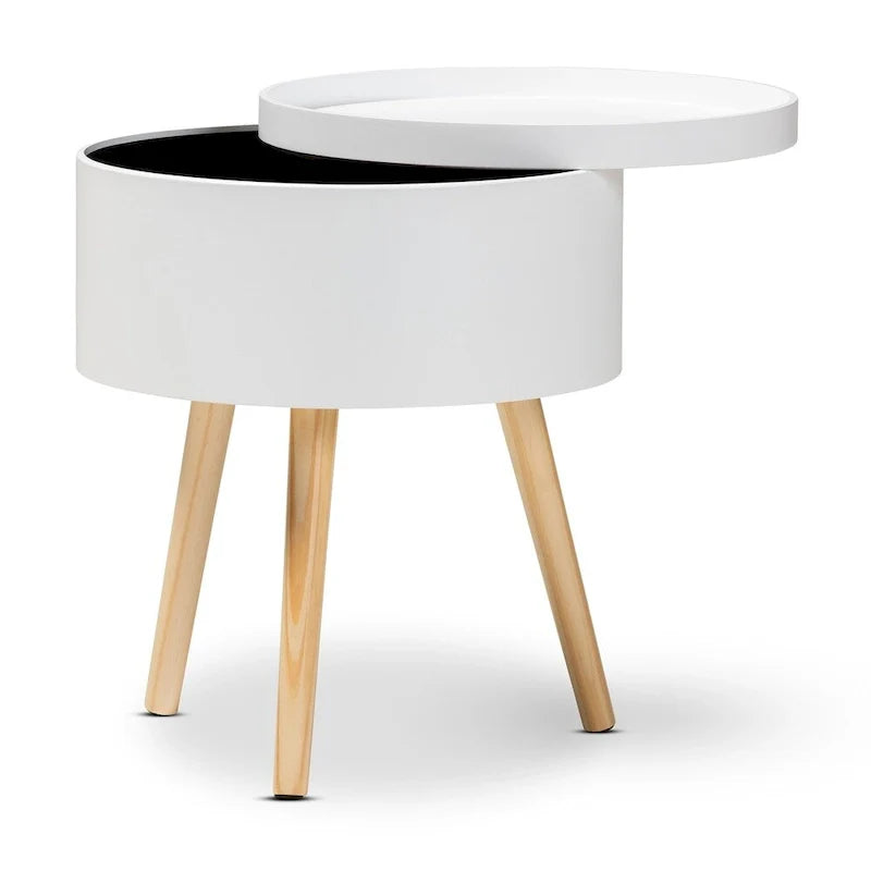 Baxton Studio Jessen Mid-Century Modern Wooden End Table with Detachable Top 5
