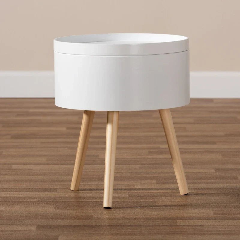 Baxton Studio Jessen Mid-Century Modern Wooden End Table with Detachable Top 7