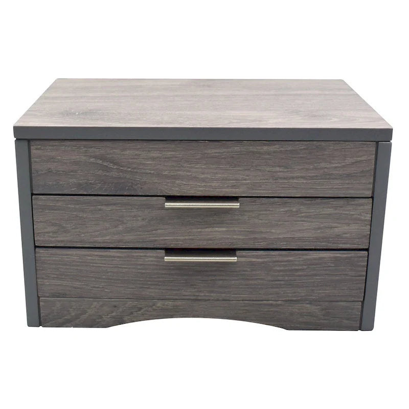 Rustic Grey Wooden Jewelry Box 1