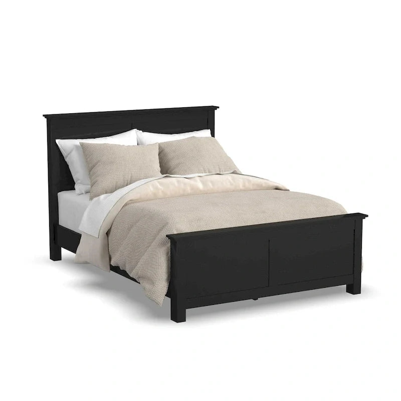 Homestyles Oak Park Black Wood Queen Bed and Nightstand Set - 2 Pieces 6