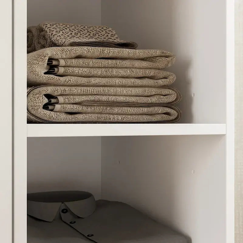 Modern Wardrobe Armoire with Mirror Door Drawers and Shelves 17