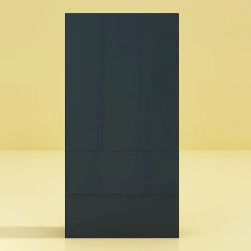 Modern Wardrobe Armoire with Mirror Door Drawers and Shelves 30
