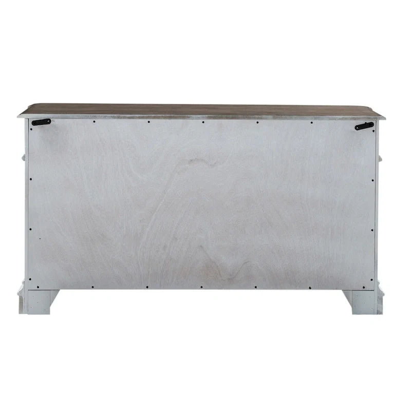 Weathered Bark Credenza in Antique White from Magnolia Manor 5