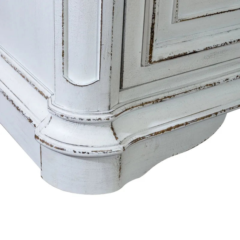 Weathered Bark Credenza in Antique White from Magnolia Manor 10