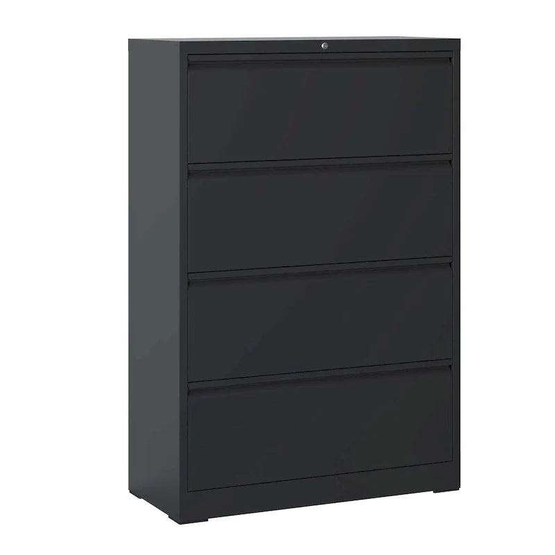 4-Drawer Lockable Lateral File Cabinet - Secure Metal Filing Solution 1