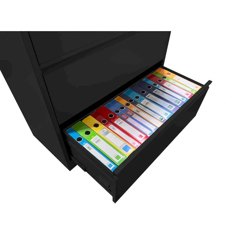 4-Drawer Lockable Lateral File Cabinet - Secure Metal Filing Solution 8