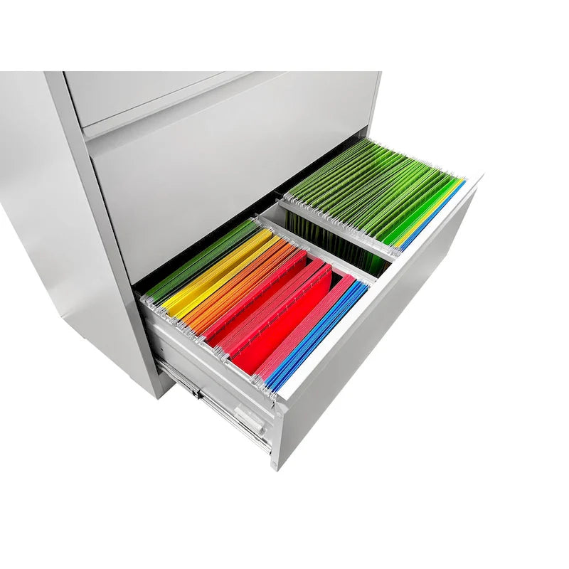 4-Drawer Lockable Lateral File Cabinet - Secure Metal Filing Solution 16