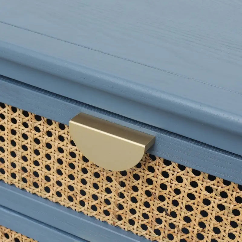 Rattan Nightstands with 2 Drawers and Shelves 13