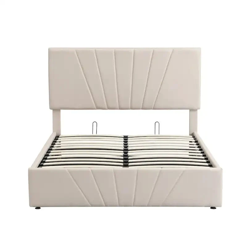 Nestfair Upholstered Platform Bed featuring Hydraulic Storage Solution 3