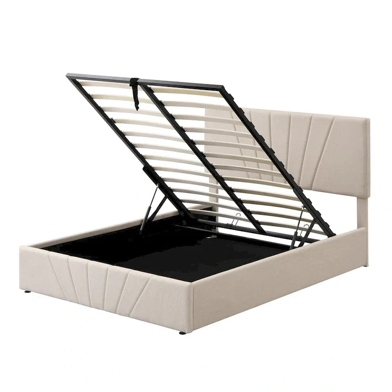 Nestfair Upholstered Platform Bed featuring Hydraulic Storage Solution 6