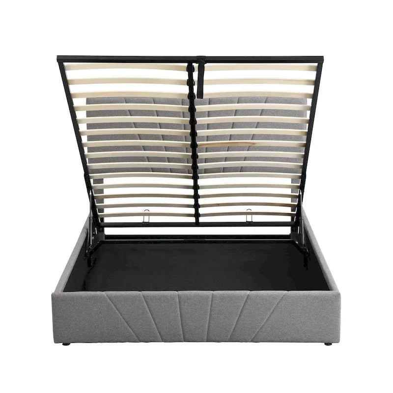 Nestfair Upholstered Platform Bed featuring Hydraulic Storage Solution 13