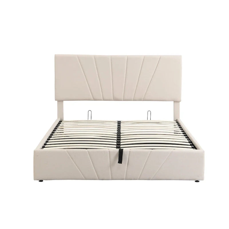 Nestfair Upholstered Platform Bed featuring Hydraulic Storage Solution 19
