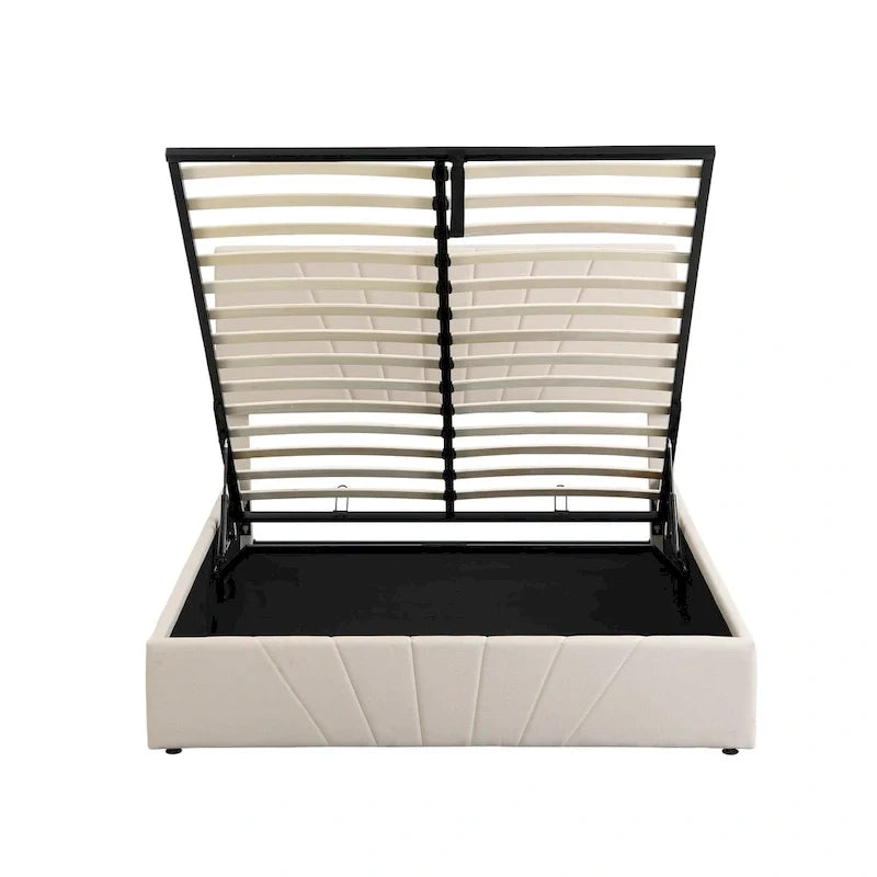 Nestfair Upholstered Platform Bed featuring Hydraulic Storage Solution 21