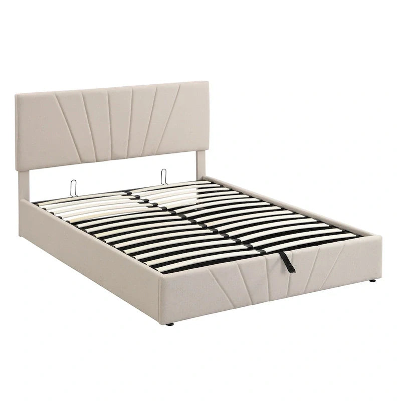 Nestfair Upholstered Platform Bed featuring Hydraulic Storage Solution 22