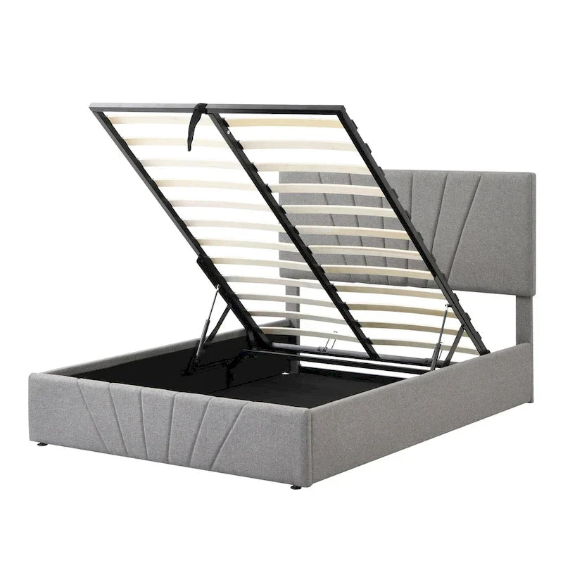 Nestfair Upholstered Platform Bed featuring Hydraulic Storage Solution 29