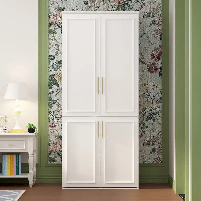 74.8-Inch Tall Large Modular Wardrobe Closet with Glass Doors 18