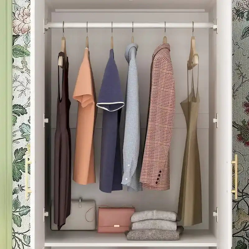 74.8-Inch Tall Large Modular Wardrobe Closet with Glass Doors 28