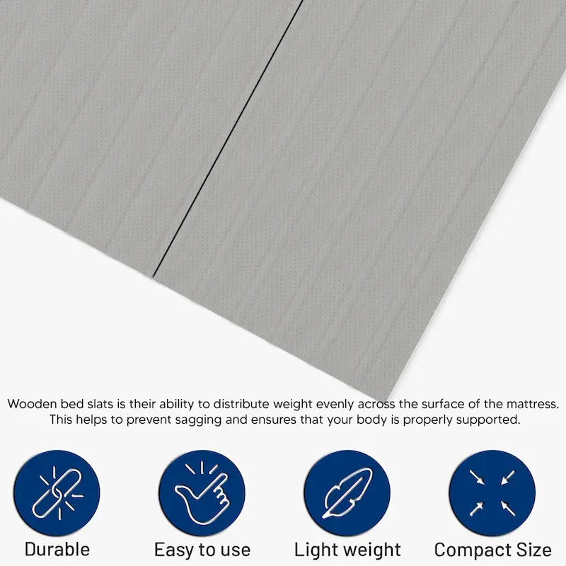 0.75-Inch Vertical Standard Mattress Support Wooden Slats with Protective Cover 4