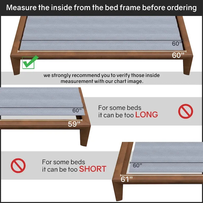 0.75-Inch Vertical Standard Mattress Support Wooden Slats with Protective Cover 10