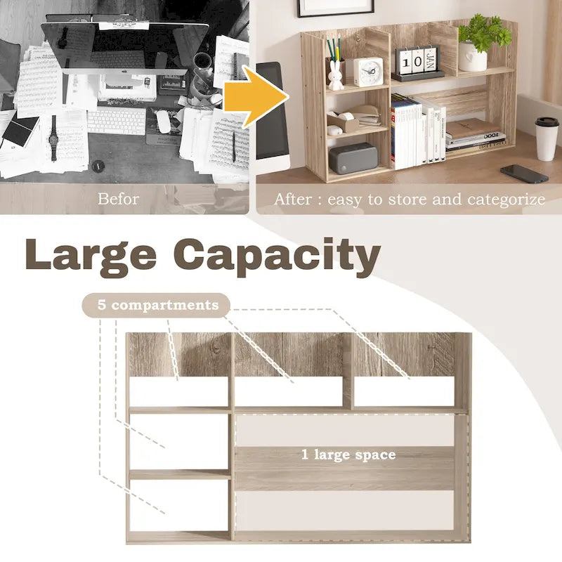 Versatile Multi-Unit Desk Organizer and Storage Rack for Office, Home, and Bathroom 17