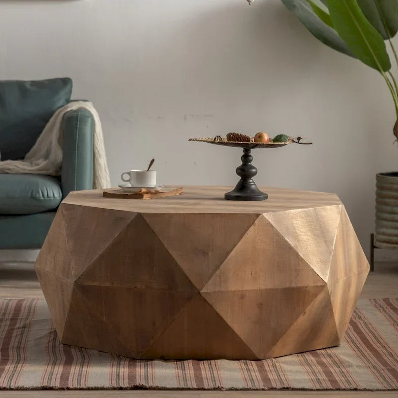 38-Inch Three-Dimensional Embossed Retro American Coffee Table 4