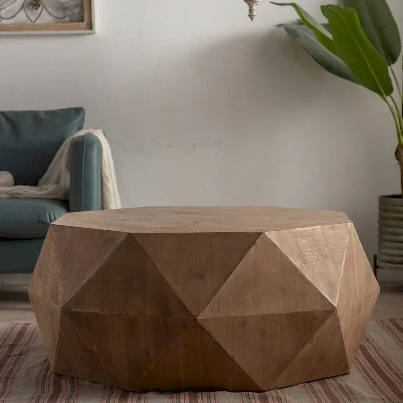 38-Inch Three-Dimensional Embossed Retro American Coffee Table 5