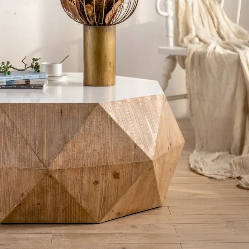 38-Inch Three-Dimensional Embossed Retro American Coffee Table 12