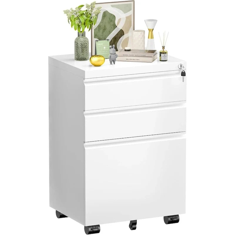 Metal Locking File Cabinet with 3 Drawers for Home Office 44