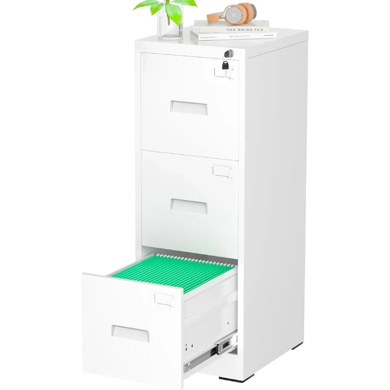 Metal Locking File Cabinet with 3 Drawers for Home Office 46