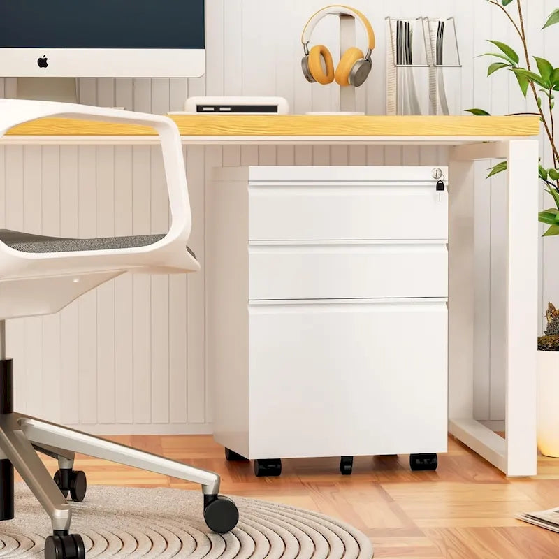 Metal Locking File Cabinet with 3 Drawers for Home Office 10