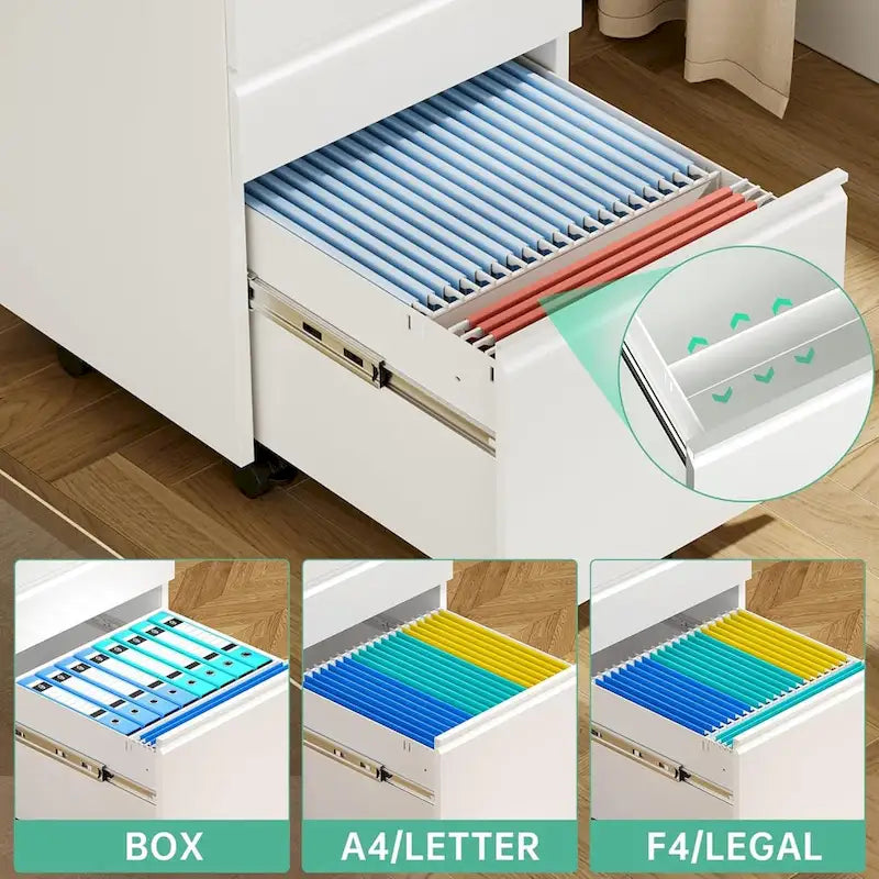 Metal Locking File Cabinet with 3 Drawers for Home Office 16