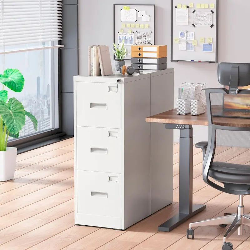 Metal Locking File Cabinet with 3 Drawers for Home Office 18