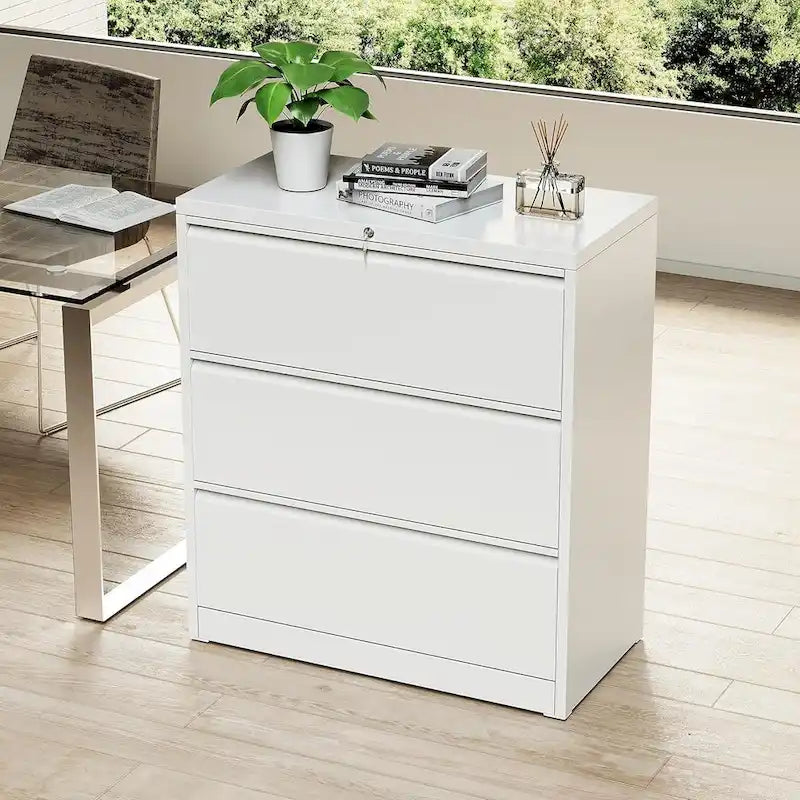 Metal Locking File Cabinet with 3 Drawers for Home Office 33