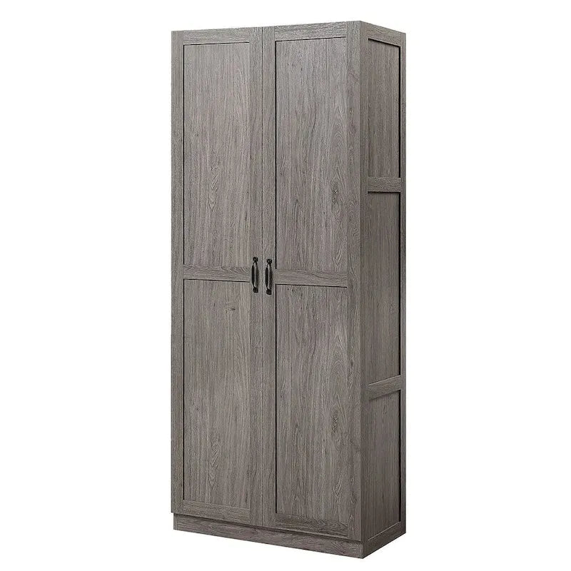 Modern Storage Wardrobe Cabinet with Doors and Multi Compartment Shelves 6