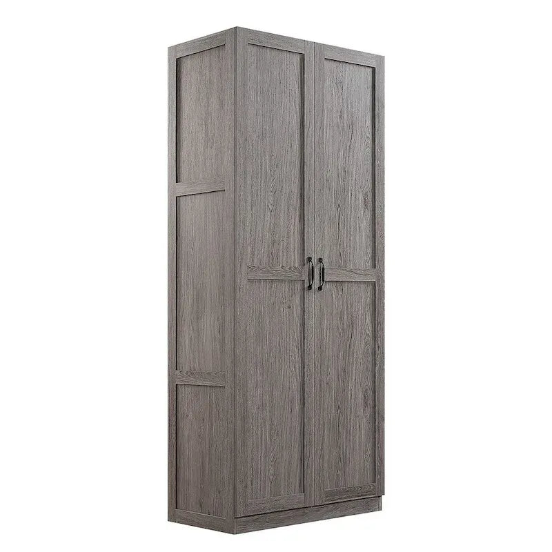 Modern Storage Wardrobe Cabinet with Doors and Multi Compartment Shelves 10