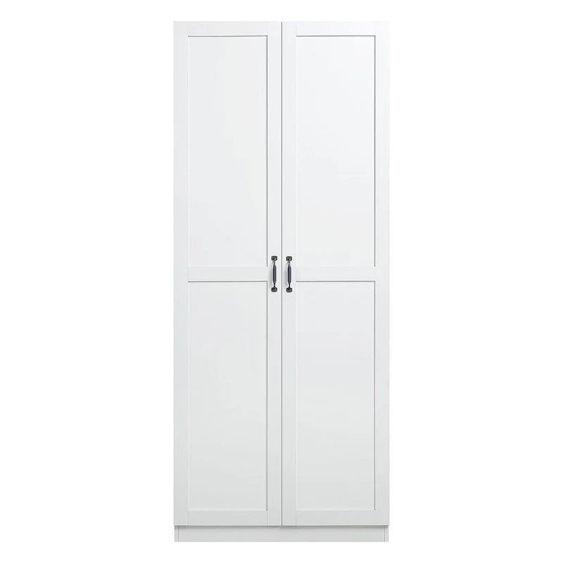 Modern Storage Wardrobe Cabinet with Doors and Multi Compartment Shelves 12
