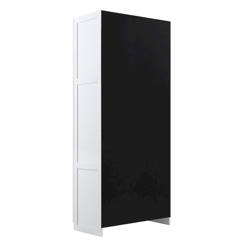 Modern Storage Wardrobe Cabinet with Doors and Multi Compartment Shelves 17