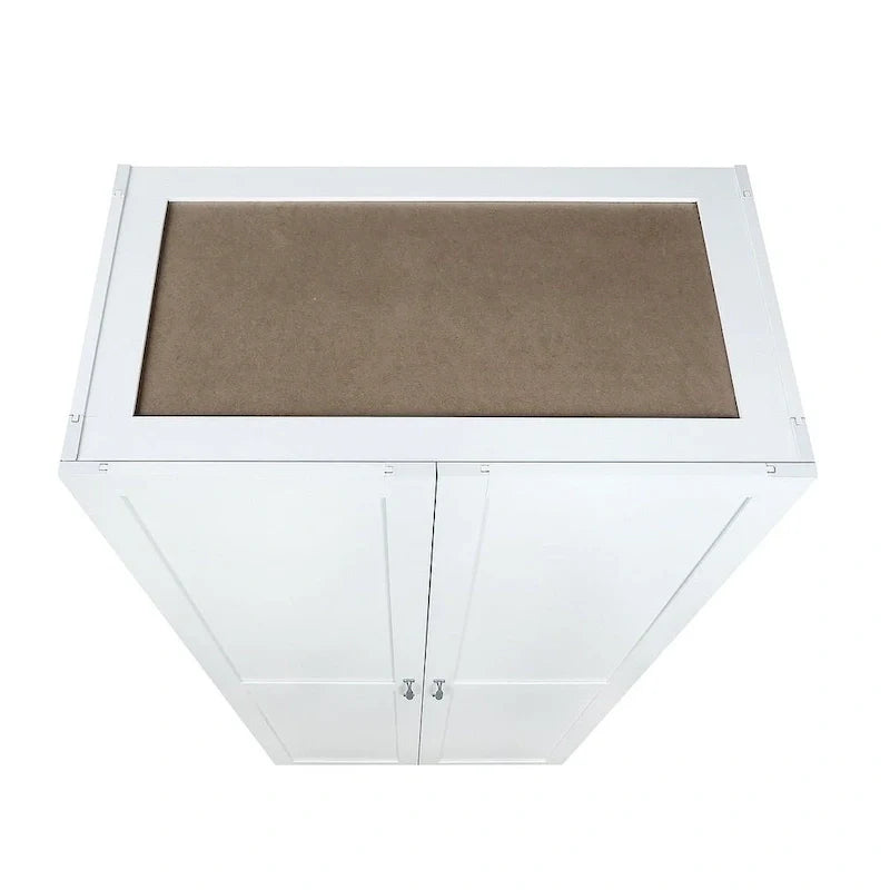 Modern Storage Wardrobe Cabinet with Doors and Multi Compartment Shelves 18