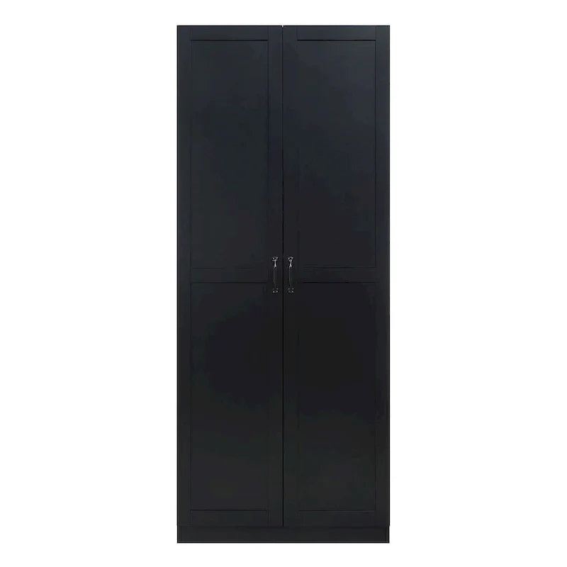 Modern Storage Wardrobe Cabinet with Doors and Multi Compartment Shelves 22