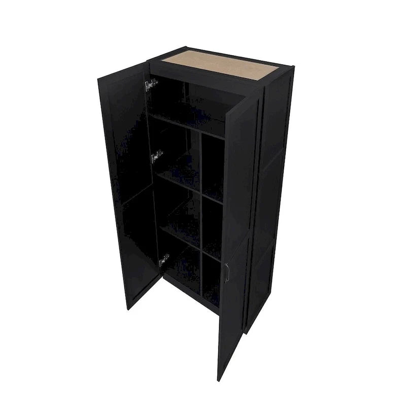 Modern Storage Wardrobe Cabinet with Doors and Multi Compartment Shelves 24