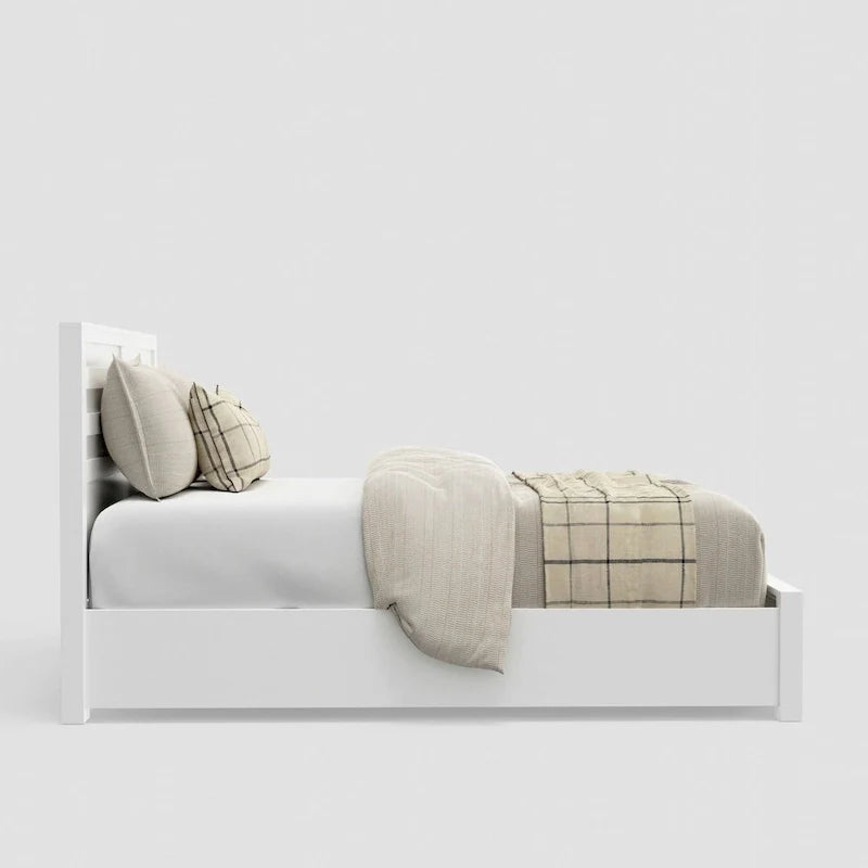 White Carmel Eastern King Storage Bed 7
