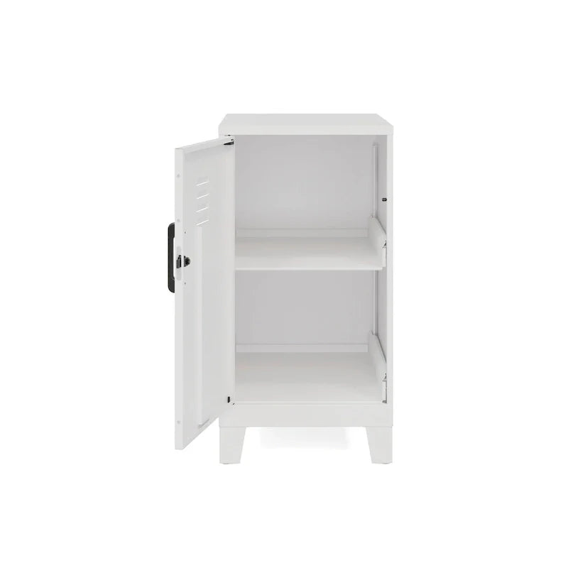 27.5-Inch High Mini Storage Locker Cabinet with 2 Shelves and Vented Doors 15