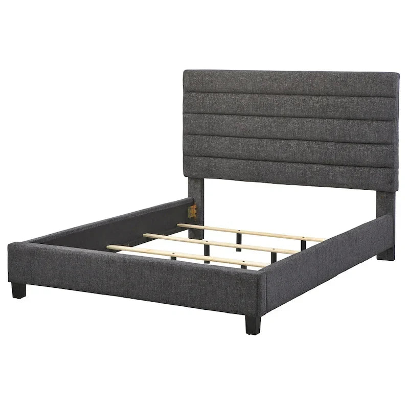 Raquel Queen Upholstered Bed with Channel Back by Lifestorey 14