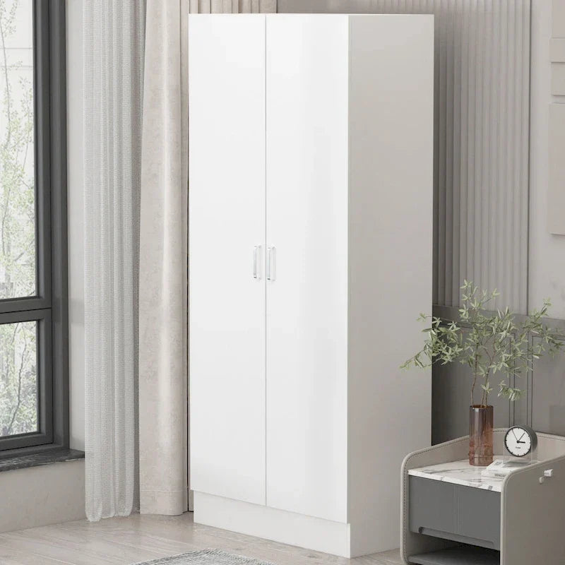 Freestanding 2-Door Bedroom Armoire with Hanging Rod 1