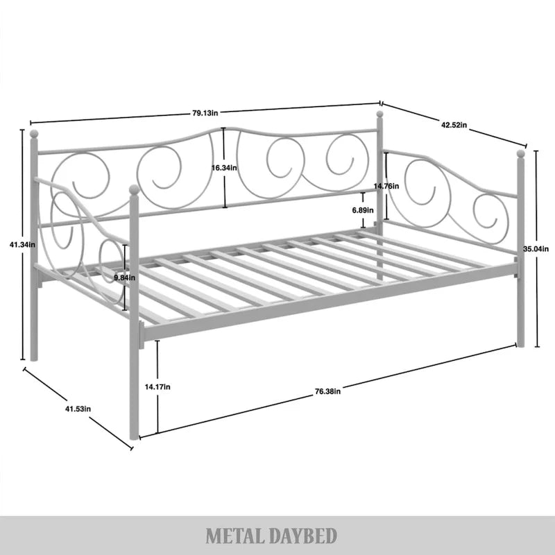 CraftPorch Modern Twin Metal Daybed 17
