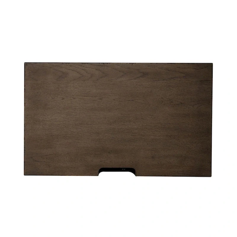 Americana Farmhouse Dusty Taupe Nightstand with 2 Drawers and Charging Station 2