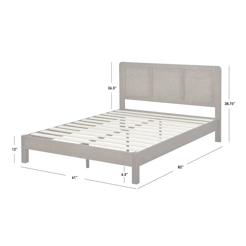Lifestorey Larkin Queen Platform Bed in Mid-Century Style 8