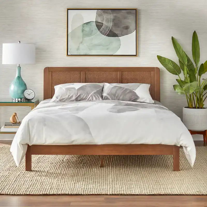 Lifestorey Larkin Queen Platform Bed in Mid-Century Style 9
