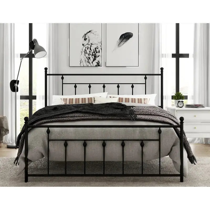 Melia Metal Bed Frame with Platform Design 12